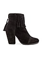 view 1 of 5 Newbury Fringe Bootie in Black Suede