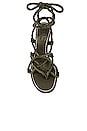view 4 of 5 Infinity Heeled Tie Sandal in Olive Night