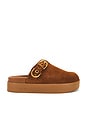 view 1 of 5 Geo Buckle Platform Mule in Brown