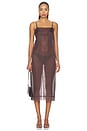 view 1 of 3 ROBE DRESS in Chocolate Brown