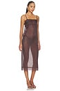 view 2 of 3 ROBE DRESS in Chocolate Brown