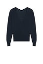 view 6 of 7 Silk Cashmere V Neck Sweater in Ink