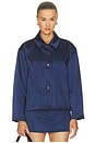 view 1 of 4 Satin Jacket in Midnight