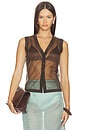 view 1 of 4 CHALECO VEST in Coffee
