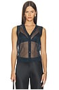 view 1 of 4 Sheer Knit Vest in Sapphire