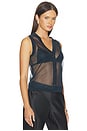 view 2 of 4 Sheer Knit Vest in Sapphire