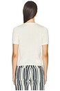 view 3 of 4 V-neck Knit Tee in Ecru
