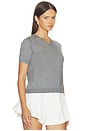 view 2 of 4 V-neck Knit Tee in Pebble