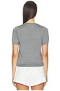 view 3 of 4 V-neck Knit Tee in Pebble