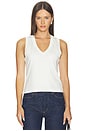 view 1 of 4 V-neck Tank in Chalk