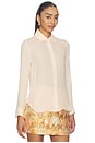 view 2 of 4 Silk Georgette Button Up Shirt in St. Germain