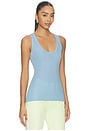 view 2 of 4 SCOOP NECK 탱크탑 in Azure
