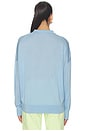 view 3 of 4 Silk Cashmere Boxy Long Sleeve Polo in Azure