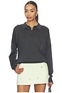view 1 of 4 Silk Cashmere Boxy Long Sleeve Polo in Graphite