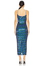 view 3 of 4 Zeph Gown in Blue & Green