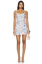 view 1 of 4 ROBE COURTE FRANCESCA in Ivory & Pastel