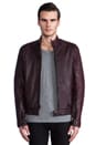 view 2 of 7 Leather Jacket in Burgundy