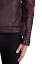view 7 of 7 Leather Jacket in Burgundy