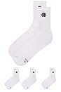 view 2 of 2 3 Pack Classic Crew Sock in White