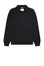 view 1 of 3 Midweight Terry Rugby Sweater in Black