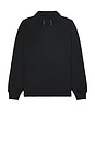 view 2 of 3 Midweight Terry Rugby Sweater in Black