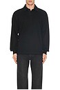 view 3 of 3 Midweight Terry Rugby Sweater in Black
