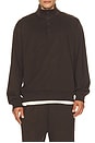 view 1 of 4 Midweight Terry Standard Button Mockneck in Coffee