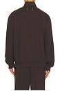 view 2 of 4 Midweight Terry Standard Button Mockneck in Coffee