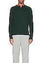 view 3 of 3 Slub Long Sleeve Henley in British Racing Green