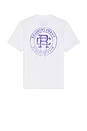 view 1 of 3 Midweight Jersey Water Colour T-shirt in White & Purple