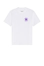 view 2 of 3 Midweight Jersey Water Colour T-shirt in White & Purple