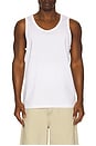 view 1 of 4 Lightweight Jersey Slim Tank Top in White