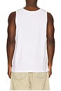 view 2 of 4 Lightweight Jersey Slim Tank Top in White