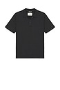 view 4 of 4 Solotex Mesh Tiebreak Standard Polo in Heather Black