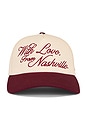view 1 of 3 With Love From Nashville Hat in Maroon & Ivory Combo
