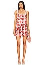 view 1 of 3 Goldie Dress in Red Swirl Crochet