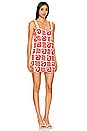 view 2 of 3 Goldie Dress in Red Swirl Crochet