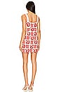 view 3 of 3 Goldie Dress in Red Swirl Crochet