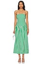 view 1 of 3 Selma Dress in Green Curacao Stripe