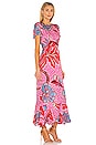 view 2 of 3 Lulani Dress in Red Psychedelic Flower