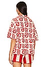 view 4 of 5 Hugo Shirt in Red Swirl Crochet
