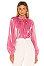 view 2 of 6 Adele Blouse in Rose Shimmer