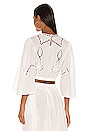 view 3 of 4 CASPER 크롭 탑 in Ivory With Embroidery
