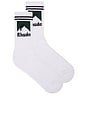 view 1 of 2 Striped Moonlight Socks in White, Navy, & Green