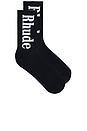 view 1 of 2 Vertical Logo Socks in Black & White