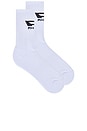 view 1 of 4 Campione Logo Socks in White & Black