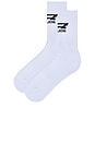 view 2 of 4 Campione Logo Socks in White & Black