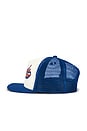 view 3 of 3 Pit Stop Trucker Hat in White, Blue, & Red