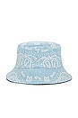 view 2 of 2 Bandana Canvas Bucket Hat in Blue & White