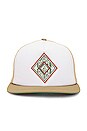 view 1 of 2 Diamond Trucker Hat in Tan & White